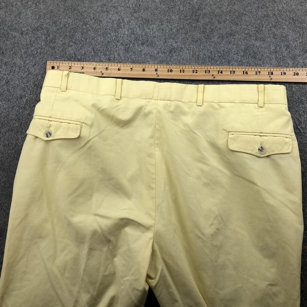 Vintage Orvis Pants Mens 38x32 Yellow Chino Straight Leg Casual Cotton 70s USA